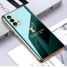 For OPPO A93 GKK PC + Solid Color Plating Protective Case(Green) - 1