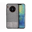 For Huawei Mate 30 Shockproof Splicing PU + Cloth Protective Case(Grey) - 1