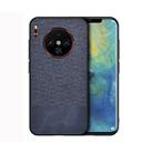 For Huawei Mate 30 Shockproof Splicing PU + Cloth Protective Case(Blue) - 1