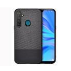 For OPPO Realme 5 Pro Shockproof Splicing PU + Cloth Protective Case(Black) - 1