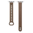 Double Stud Leather Watch Band For Apple Watch Series 8&7 41mm / SE 2&6&SE&5&4 40mm / 3&2&1 38mm(Brown) - 1