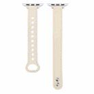 Double Stud Leather Watch Band For Apple Watch Series 8&7 41mm / SE 2&6&SE&5&4 40mm / 3&2&1 38mm(Beige) - 1