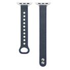 Double Stud Leather Watch Band For Apple Watch Series 8&7 41mm / SE 2&6&SE&5&4 40mm / 3&2&1 38mm(Blue) - 1