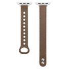 Double Stud Leather Watch Band For Apple Watch Series 8&7 45mm / SE 2&6&SE&5&4 44mm / 3&2&1 42mm(Brown) - 1