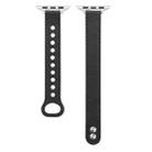 Double Stud Leather Watch Band For Apple Watch Series 8&7 45mm / SE 2&6&SE&5&4 44mm / 3&2&1 42mm(Black) - 1