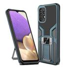 For Samsung Galaxy A32 5G Armor 2 in 1 PC + TPU Magnetic Shockproof Case with Foldable Holder(Cyan) - 1
