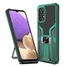 For Samsung Galaxy A32 5G Armor 2 in 1 PC + TPU Magnetic Shockproof Case with Foldable Holder(Green) - 1