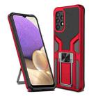 For Samsung Galaxy A32 5G Armor 2 in 1 PC + TPU Magnetic Shockproof Case with Foldable Holder(Red) - 1