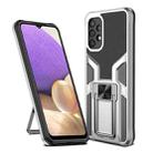 For Samsung Galaxy A32 5G Armor 2 in 1 PC + TPU Magnetic Shockproof Case with Foldable Holder(Silver) - 1