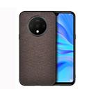 For OnePlus 7T Shockproof Cloth Texture PC+ TPU Protective Case(Brown) - 1
