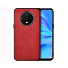 For OnePlus 7T Shockproof Cloth Texture PC+ TPU Protective Case(Red) - 1