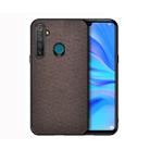 For OPPO Realme 5 Pro Shockproof Cloth Texture PC+ TPU Protective Case(Brown) - 1