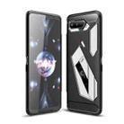 For Asus ROG Phone 5 Brushed Texture Carbon Fiber TPU Case(Black) - 1
