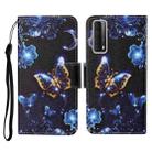 For Huawei P smart 2021 Colored Drawing Pattern Horizontal Flip Leather Case with Holder & Card Slots & Wallet & Lanyard(Moon Butterfly) - 1