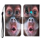 For Huawei P smart 2020 Colored Drawing Pattern Horizontal Flip Leather Case with Holder & Card Slots & Wallet & Lanyard(Orangutan) - 1