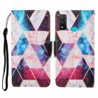 For Huawei P smart 2020 Colored Drawing Pattern Horizontal Flip Leather Case with Holder & Card Slots & Wallet & Lanyard(Starry Marble) - 1