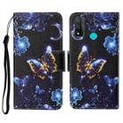 For Huawei P smart 2020 Colored Drawing Pattern Horizontal Flip Leather Case with Holder & Card Slots & Wallet & Lanyard(Moon Butterfly) - 1