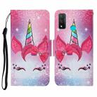 For Huawei P smart 2020 Colored Drawing Pattern Horizontal Flip Leather Case with Holder & Card Slots & Wallet & Lanyard(Eyelash Unicorn) - 1