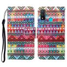 For Huawei P smart 2020 Colored Drawing Pattern Horizontal Flip Leather Case with Holder & Card Slots & Wallet & Lanyard(Tribal Ethnic Style) - 1