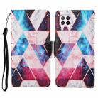 For Huawei P40 lite Colored Drawing Pattern Horizontal Flip Leather Case with Holder & Card Slots & Wallet & Lanyard(Starry Marble) - 1