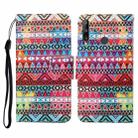 For Huawei P40 lite E Colored Drawing Pattern Horizontal Flip Leather Case with Holder & Card Slots & Wallet & Lanyard(Tribal Ethnic Style) - 1