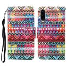 For Huawei P30 Colored Drawing Pattern Horizontal Flip Leather Case with Holder & Card Slots & Wallet & Lanyard(Tribal Ethnic Style) - 1