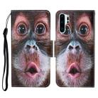 For Huawei P30 Pro Colored Drawing Pattern Horizontal Flip Leather Case with Holder & Card Slots & Wallet & Lanyard(Orangutan) - 1