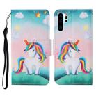 For Huawei P30 Pro Colored Drawing Pattern Horizontal Flip Leather Case with Holder & Card Slots & Wallet & Lanyard(Rainbow Unicorn) - 1