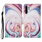 For Huawei P30 Pro Colored Drawing Pattern Horizontal Flip Leather Case with Holder & Card Slots & Wallet & Lanyard(Whirlpool Marble) - 1