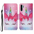 For Huawei P30 Pro Colored Drawing Pattern Horizontal Flip Leather Case with Holder & Card Slots & Wallet & Lanyard(Eyelash Unicorn) - 1