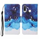 For Huawei P30 lite Colored Drawing Pattern Horizontal Flip Leather Case with Holder & Card Slots & Wallet & Lanyard(Watercolor Fish) - 1