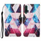 For Honor 20 Colored Drawing Pattern Horizontal Flip Leather Case with Holder & Card Slots & Wallet & Lanyard(Starry Marble) - 1