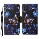 For Honor 20 Colored Drawing Pattern Horizontal Flip Leather Case with Holder & Card Slots & Wallet & Lanyard(Moon Butterfly) - 1