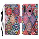 For Honor 20i / 10i / 20 lite Colored Drawing Pattern Horizontal Flip Leather Case with Holder & Card Slots & Wallet & Lanyard(Rhombus Totem) - 1