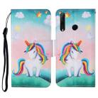 For Honor 20i / 10i / 20 lite Colored Drawing Pattern Horizontal Flip Leather Case with Holder & Card Slots & Wallet & Lanyard(Rainbow Unicorn) - 1