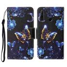 For Honor 20i / 10i / 20 lite Colored Drawing Pattern Horizontal Flip Leather Case with Holder & Card Slots & Wallet & Lanyard(Moon Butterfly) - 1