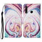 For Honor 20i / 10i / 20 lite Colored Drawing Pattern Horizontal Flip Leather Case with Holder & Card Slots & Wallet & Lanyard(Whirlpool Marble) - 1