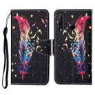 For Honor 20i / 10i / 20 lite Colored Drawing Pattern Horizontal Flip Leather Case with Holder & Card Slots & Wallet & Lanyard(Feather) - 1