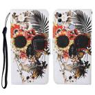 For Honor 10 Lite Colored Drawing Pattern Horizontal Flip Leather Case with Holder & Card Slots & Wallet & Lanyard(Flower Skull) - 1