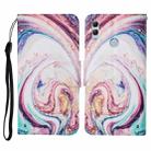 For Honor 10 Lite Colored Drawing Pattern Horizontal Flip Leather Case with Holder & Card Slots & Wallet & Lanyard(Whirlpool Marble) - 1