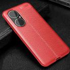 For Huawei P50 Litchi Texture TPU Shockproof Case(Red) - 2