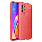 For OPPO F19 Pro+ 5G Litchi Texture TPU Shockproof Case(Red) - 1