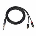 3685 6.35mm Male to Double RCA Male Stereo Audio Cable, Length:1.5m - 1