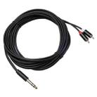 3685 6.35mm Male to Double RCA Male Stereo Audio Cable, Length:5m - 1