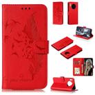 For Huawei Mate 30 Feather Pattern Litchi Texture Horizontal Flip Leather Case with Holder & Wallet & Card Slots(Red) - 1