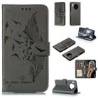 For Huawei Mate 30 Feather Pattern Litchi Texture Horizontal Flip Leather Case with Holder & Wallet & Card Slots(Gray) - 1