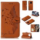 For Huawei Mate 30 Feather Pattern Litchi Texture Horizontal Flip Leather Case with Holder & Wallet & Card Slots(Brown) - 1
