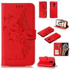 For Huawei Mate 30 Lite / nova 5i Pro Feather Pattern Litchi Texture Horizontal Flip Leather Case with Holder & Wallet & Card Slots(Red) - 1