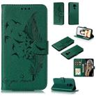 For Huawei Mate 30 Lite / nova 5i Pro Feather Pattern Litchi Texture Horizontal Flip Leather Case with Holder & Wallet & Card Slots(Green) - 1