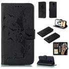 For Huawei Mate 30 Lite / nova 5i Pro Feather Pattern Litchi Texture Horizontal Flip Leather Case with Holder & Wallet & Card Slots(Black) - 1